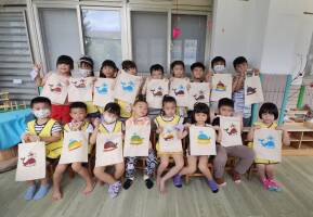 112學年度第2學期幼兒園提袋絹印活動